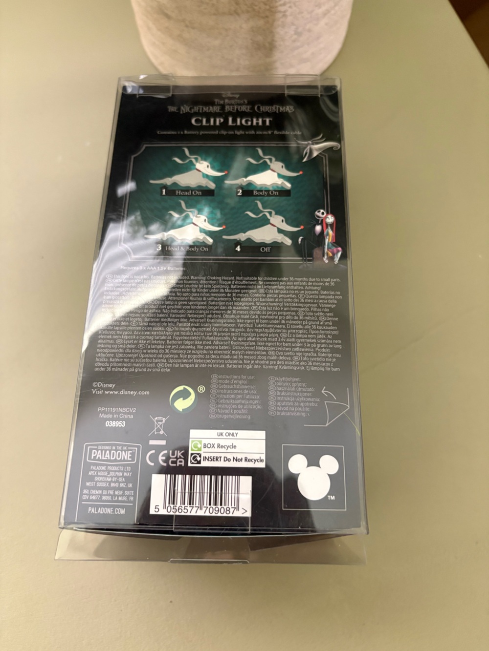 Disney The Nightmare Before Christmas Zero Clip Light - White, Black, Silver - Picture 4 of 5